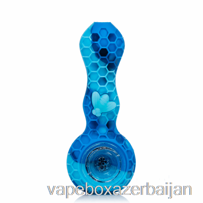Vape Smoke Stratus Bee Silicone Spoon Marble Blue (Baby Blue / Blue)